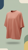 Muted coral oversized tee